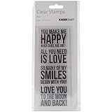 Kaisercraft CS131 Acrylic Rubber Texture Stamp, 2 by 5-Inch, You!, Clear