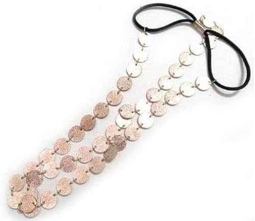 Autek Disc Coin Crown Hair Cuff Wrap Headband Headwrap Headdress Boho Punk