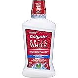 Colgate Optic White Mouthwash, Sparkling Fresh Mint, 16 Fluid Ounce (Pack of 6)