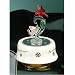 White Magnolia Flower With Red Cardinal Bird Music Trinket Box Decor
