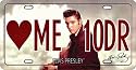 Elvis Presley Love Me Tender License Plate