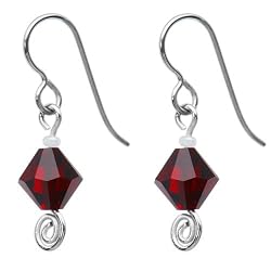 Titanium January Birthstone Earrings Made with SWAROVSKI ELEMENTS