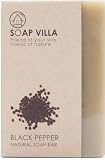 Black Pepper Soap Bar - - Natural and Chemical-free Soap From Thailand - -100g **High End Product of Thailand**