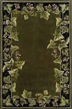 Environments Grape Vine Wool Round Rug Size: 8 Round