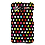 Hard Snap on Plastic RUBBERIZED With RAINBOW DOTS POLKA Design Sleeve Facep ....