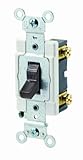 Leviton CSB1-20 20-Amp, 120/277-Volt, Toggle Single-Pole AC Quiet Switch, Commercial Grade, Groundin