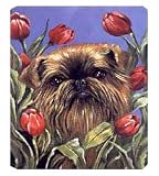 Brussels Griffon Peek-a_boo Tempered Glass Cutting Board 12x16