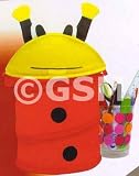 LADYBUG - WASTEBASKET GARBAGE CAN