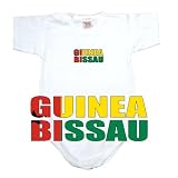 BABY BODYSUIT WHITE FLAG COLOR  GUINEA-BISSAU  0 - 3 Months