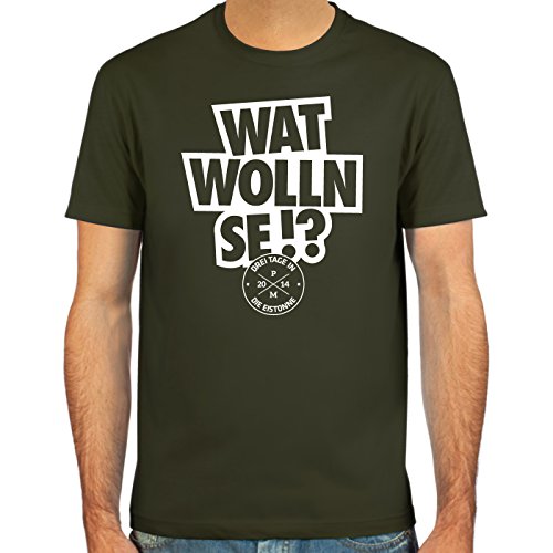 T-Shirt Per Mertesacker, “Wat wolln se!?” ::: Farbauswahl: skyblue, deepred, schwarz, oliv oder navy ::: Größen: S-XXL