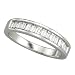 14K White Gold Channel Set Baguette Cut Diamond Band Ring (0.50 ctw)