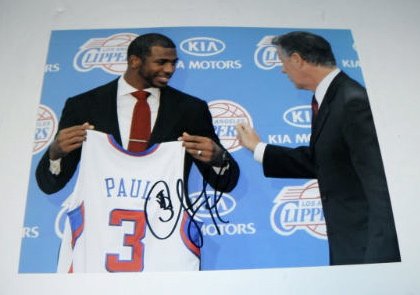 Chris Paul Hand Signed Autographed Los Angeles Clippers Photo