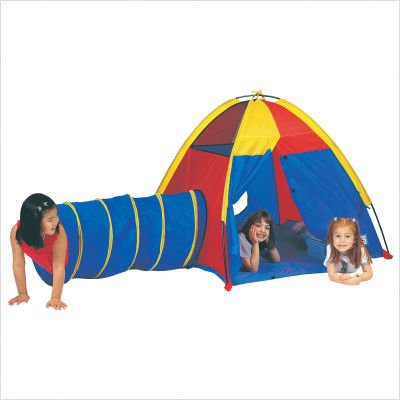 Pacific Play Tents Hide-Me Tent & Tunnel Combination Neon