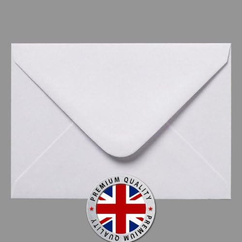 25 C5 Premium Quality WHITE Greeting Card Florist Gummed Envelopes - 162 mm X 229 mm 100GSM