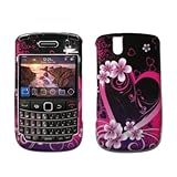 Premium Purple Hearts and Flowers Design Snap-On Cover Hard Case Cell Phone ....