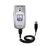 Coiled Power Hot Sync and Charge USB Data Cable w/ Tip Exchange for the Samsung SPH-A880 - Gomadic Brand