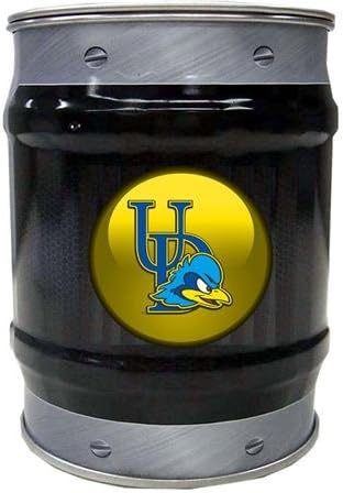 Delaware Fightin' Blue Hens UD NCAA Basketball Black And Grey Bolt Design Tin Bank