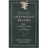 1933 CHEVROLET TRUCK Series CB O Owners Manual Guide by Chevrolet