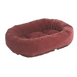 Bowsers Microvelvet Donut Dog Bed in Cayenne (Cayenne, Small (27in x 22in))