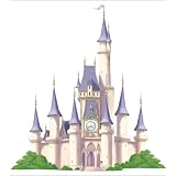 Princess Castle Self-Stick Mini Wall Mural 36-Inch x 40-Inch by 