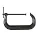 Bessey CDF412 12-Inch x 5-3/4-Inch Black Oxide Spindle Drop Forged C Clamp