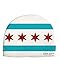 TooLoud Chicago Flag Adult Knit Beanie Skull Cap Hat, Acrylic Yarn White