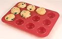 SiliconeZone Mini Muffin Pan - Red