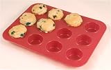 SiliconeZone Mini Muffin Pan - Red
