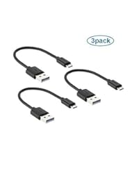 CE: [Pack of 3pcs] Maxcury? 1ft / 0.3m Premium Extra Short Micro USB to USB Cable High Speed USB 2.0 A Male to Micro B for Samsung, HTC, Sony,Motorola,LG, Google, Nokia and More (Black) - Maxcury?