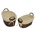 Seville Classics Willow 2-pc. Oval Basket Set - Mocha