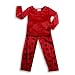 Apparel : Dream Apparel - Girls Long Sleeve Velour Pajamas, Red