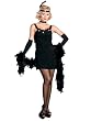 Sexy Black Flapper Costume Fringe Dress Roaring 20s Costume Twenties Elegant Dress