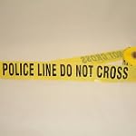 JVCC BR-1 Barricade Tape: 3 in. x 1000 ft. (Yellow with Black "Police Line Do Not Cross" printing)