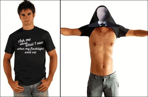 The Slender Man Ask Me About When My Flashlight Went Out Adult Flip T-shirt