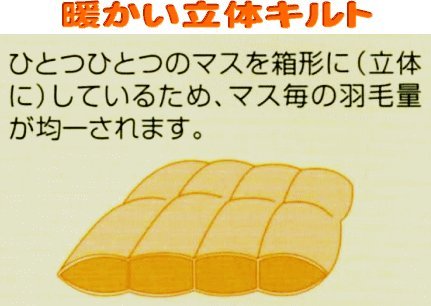 ロマンス小杉 羽毛布団　ブルー色お買い得！日本製