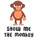Cheeky Monkey Sticker #1 - Funny Pop Art Sticker by evilkid 'Show me the monkey!'