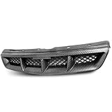 1996-1998 Honda Civic Front Mesh Grill Carbon Style by RS Type