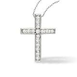 1/2 ct tw Diamond Cross Pendant