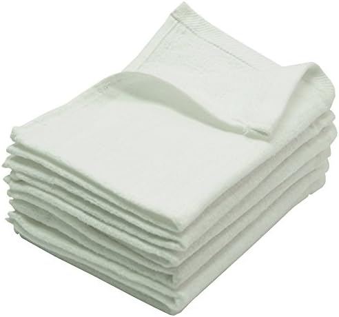 6 Pack - 11x18 Terry Velour Fingertip Towels 1.5# (WHITE - WH1118-H-6PK)