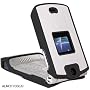 Motorola Razr V3 Silver Black Brushed Aluminum Rubberize Crystal Snap-on Case
