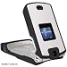 Motorola Razr V3 Silver Black Brushed Aluminum Rubberize Crystal Snap-on Case