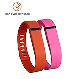 Bandcase Set Large L 1pc Hot Pink/purple 1pc Red/tangerine Replacement Bands with Clasps for Fitbit Flex Only No Tracker/ Wireless Activity Bracelet Sport Wristband Fit Bit Flex Bracelet Sport Arm Band Armband