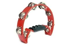 Half Moon Red Tambourine: Percussion Tamborine in Red