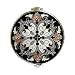 Black Elegant Round Bejeweled Compact Mirror