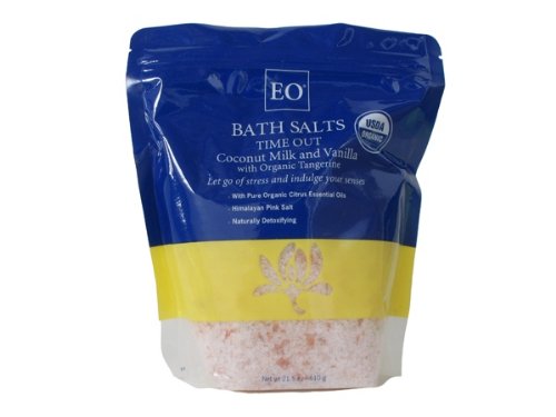 Eo Organic Bath Salts Time Out, Vanilla and Coconut Milk, 22-Ounce