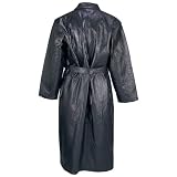 Giovanni Navarre Hand-Sewn Pebble Grain Genuine Leather Trench Coat Size: L