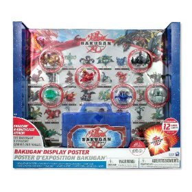 Bakugan Magnetic Activation Poster with 6 Bakugan, 1 Blue Bakubox, 12 Cards. Season 2 New Vestroia