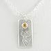 Celestial Dancing Goddess Pendant in Sterling Silver with Citrine Gemstone on a 16" Sterling Bead Chain, #8569