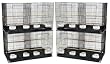 Brand New Lot of Four Bird Breeding Cage 30x18x18 Divider-BLACK