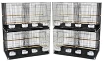 Brand New Lot of Four Bird Breeding Cage 30x18x18 Divider-BLACK